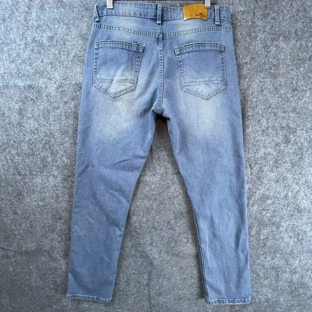 Smith & Mills Jeans‎ Mens 34 Stretch Slim Classic Cropped